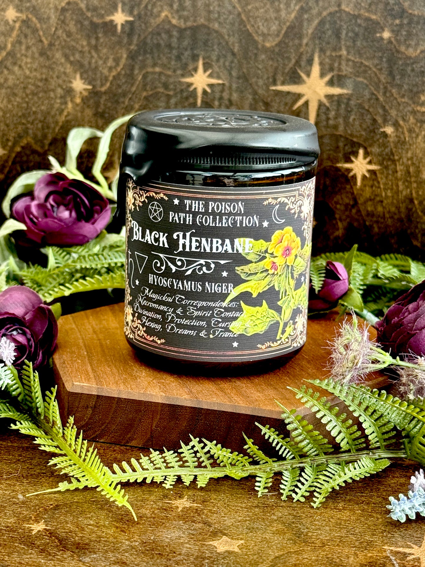 Black Henbane Poison Path Witches Candle