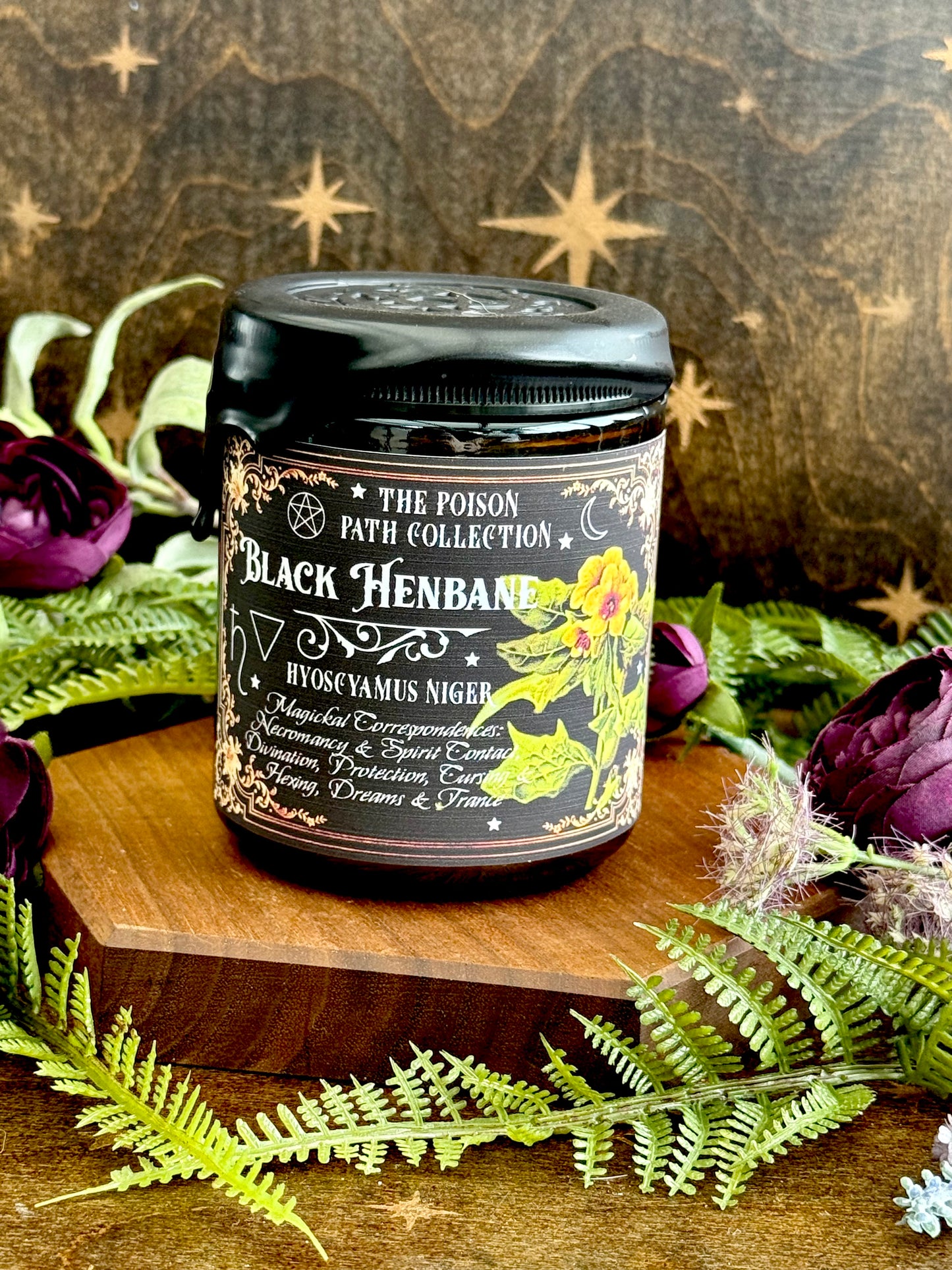 Black Henbane Poison Path Witches Candle