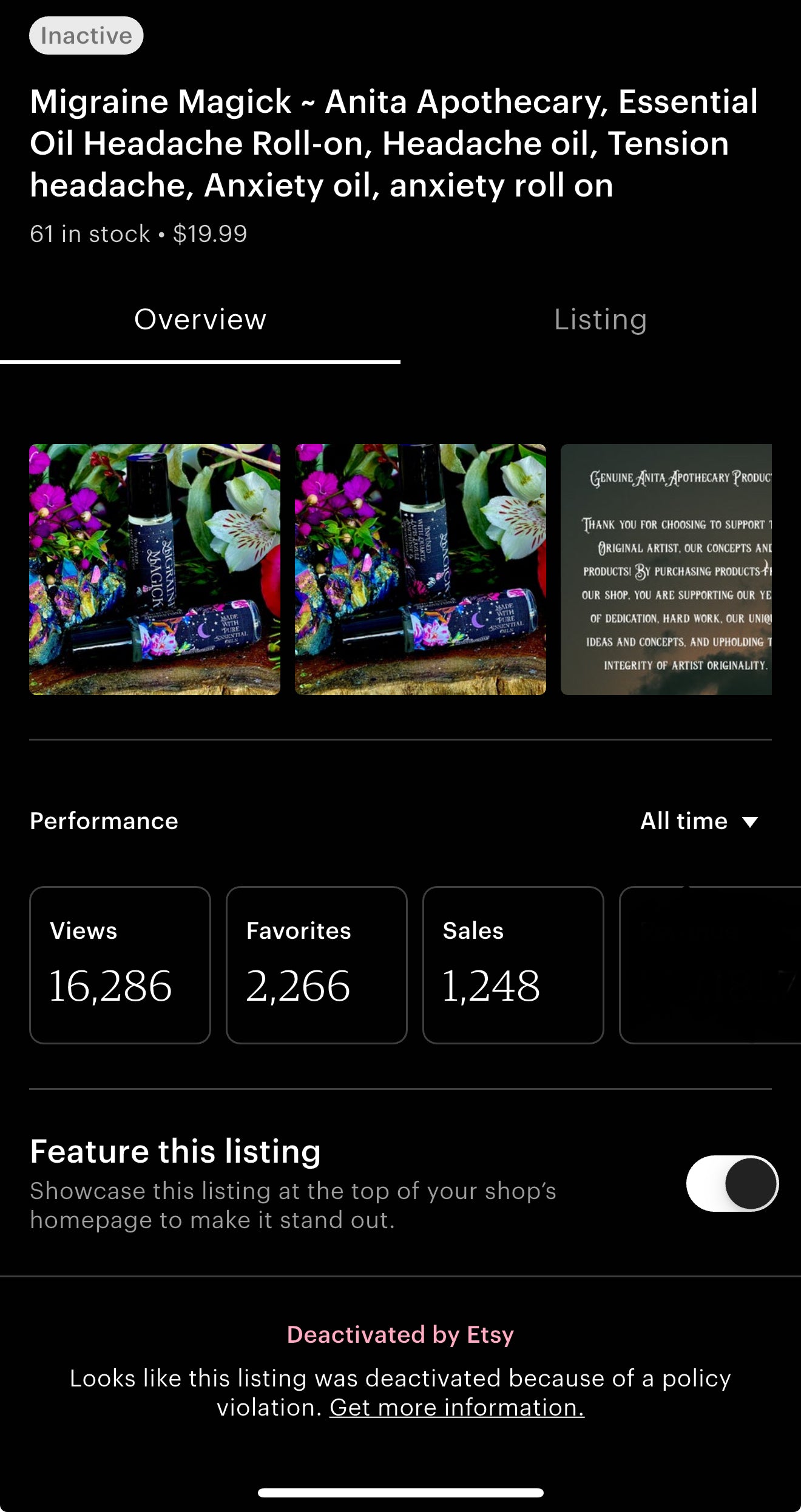 Original Migraine Magick Oil