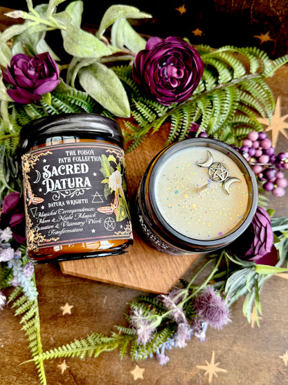 Sacred Datura Moonflower Poison Path Witches Candle