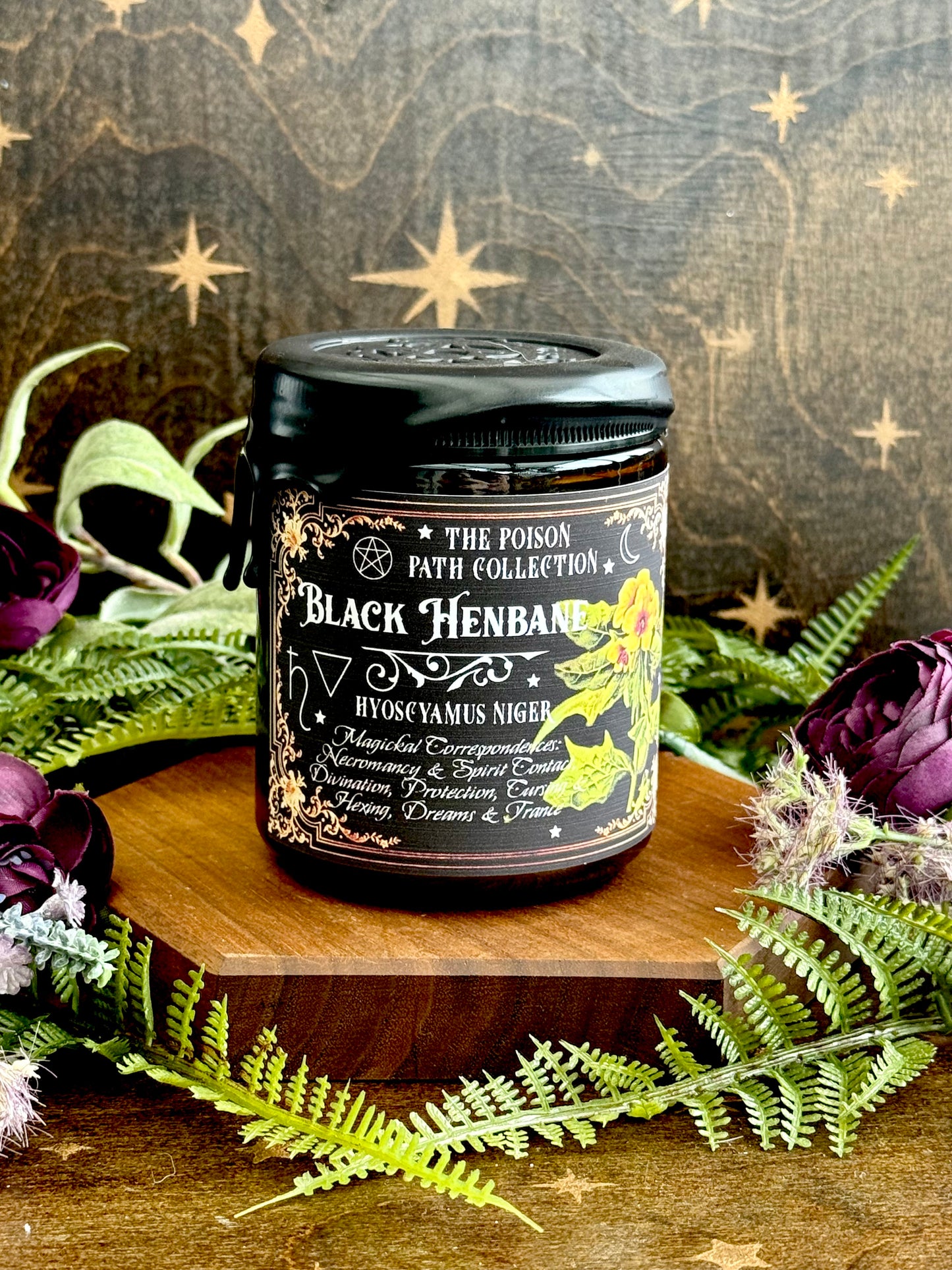 Black Henbane Poison Path Witches Candle