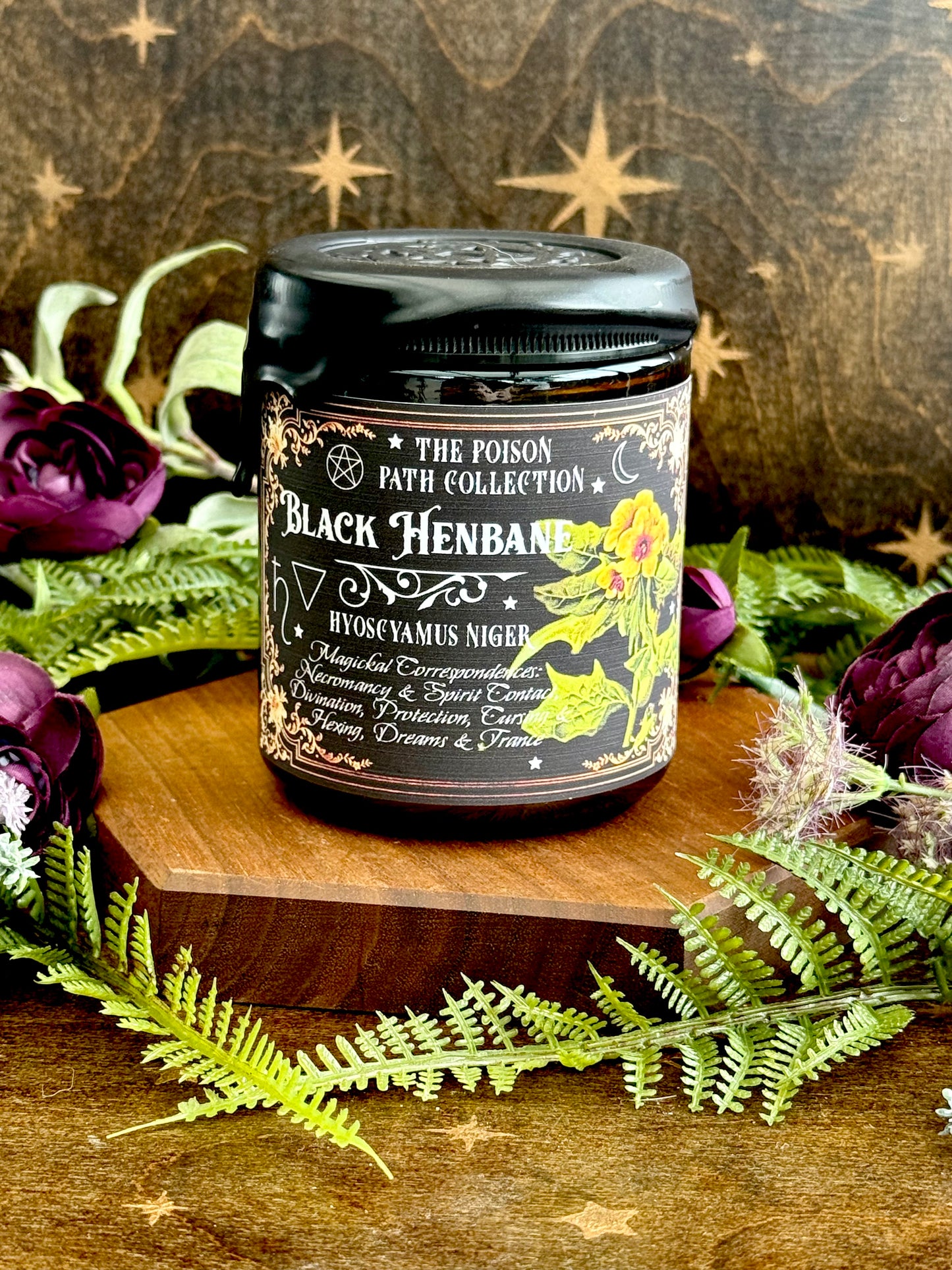 Black Henbane Poison Path Witches Candle
