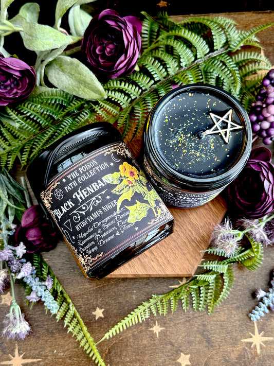 Black Henbane Poison Path Witches Candle