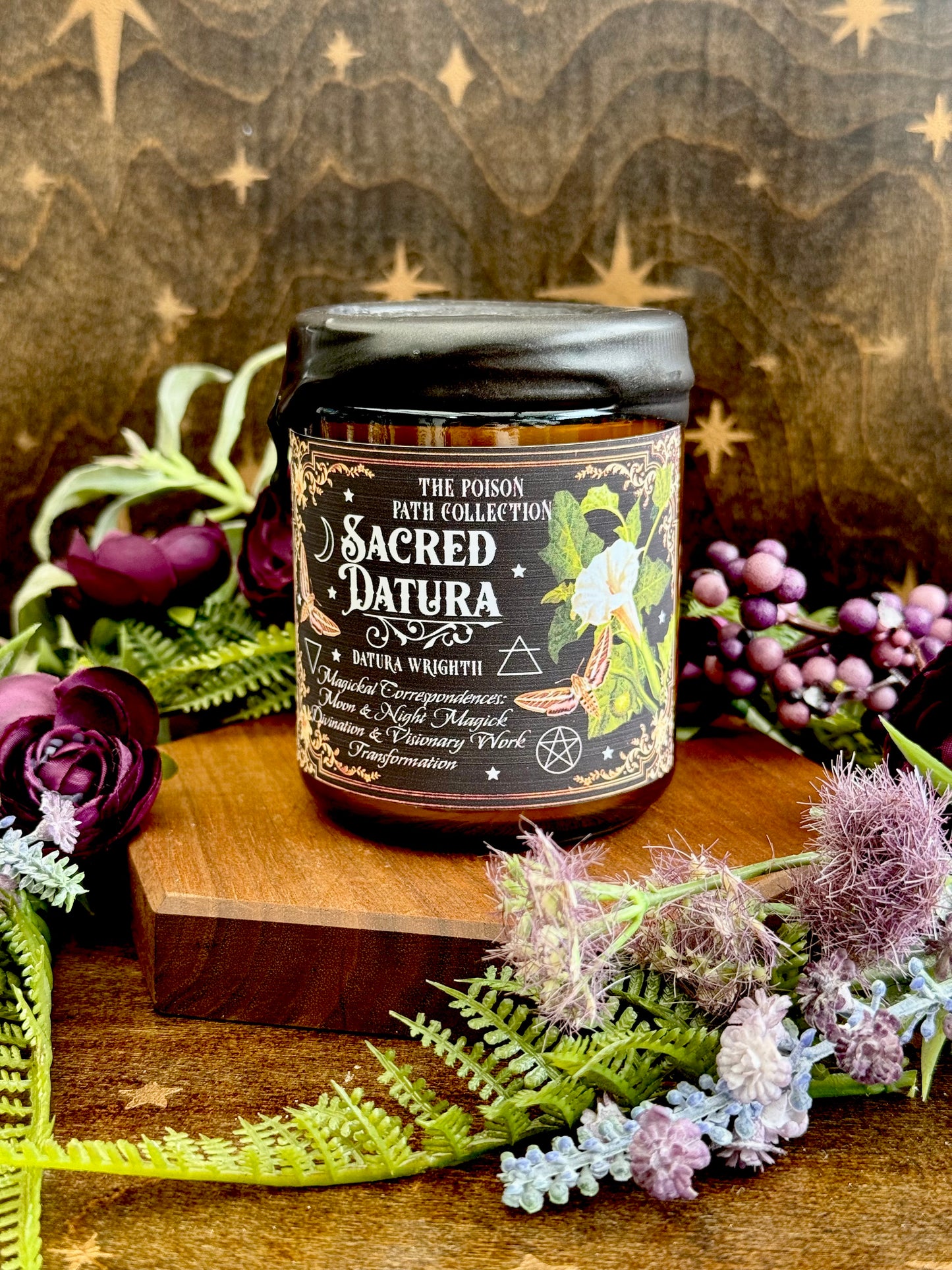 Sacred Datura Moonflower Poison Path Witches Candle