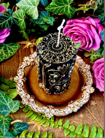 Cathedral Gothic Beeswax Candle | Anita Apothecary, black Goth Candle, Witch goth candle, Victorian witches candle, Victorian goth decor