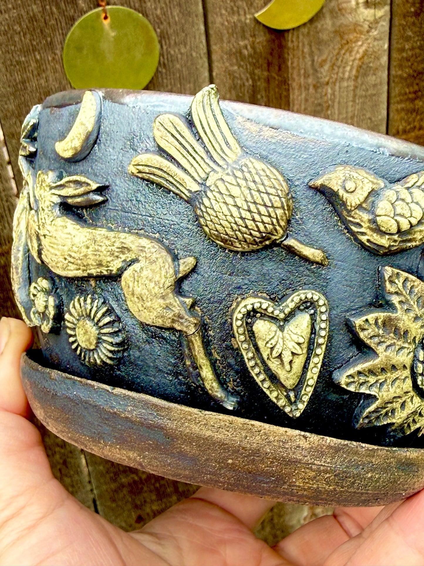 Folk Witch Ceramic Planter