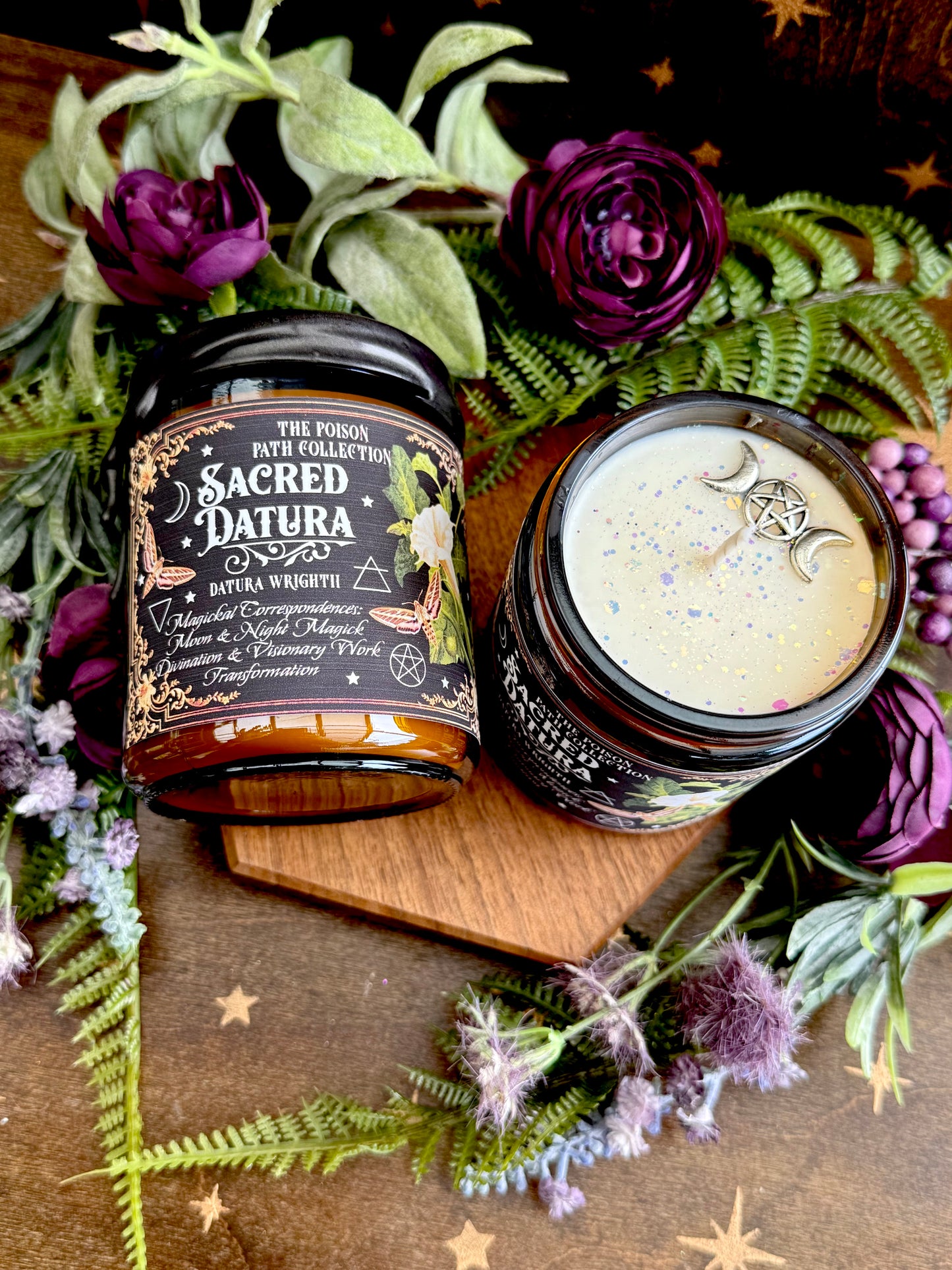 Sacred Datura Moonflower Poison Path Witches Candle