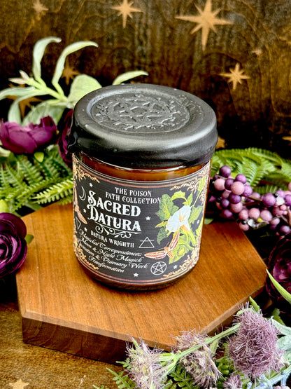 Sacred Datura Moonflower Poison Path Witches Candle