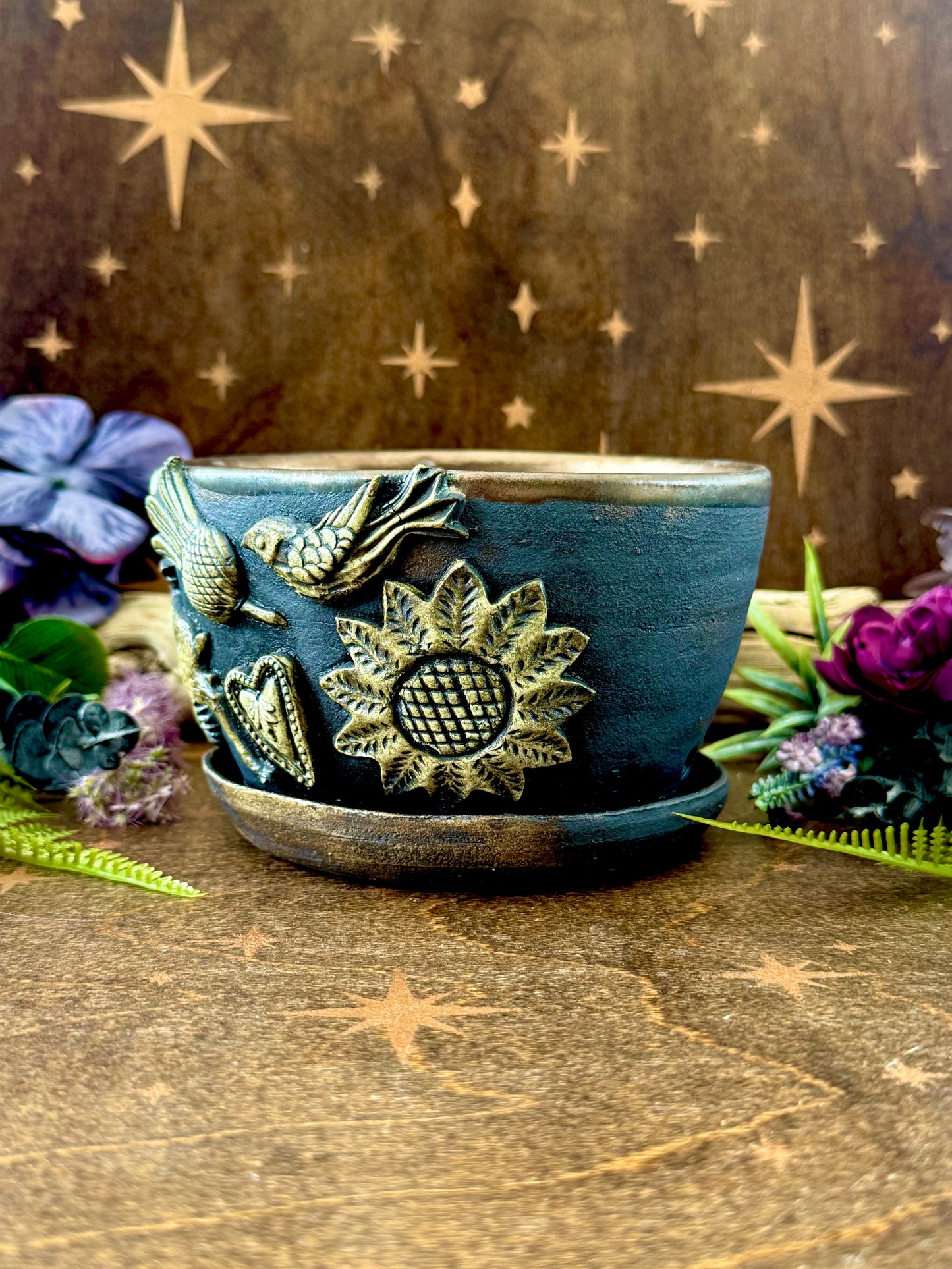 Folk Witch Ceramic Planter