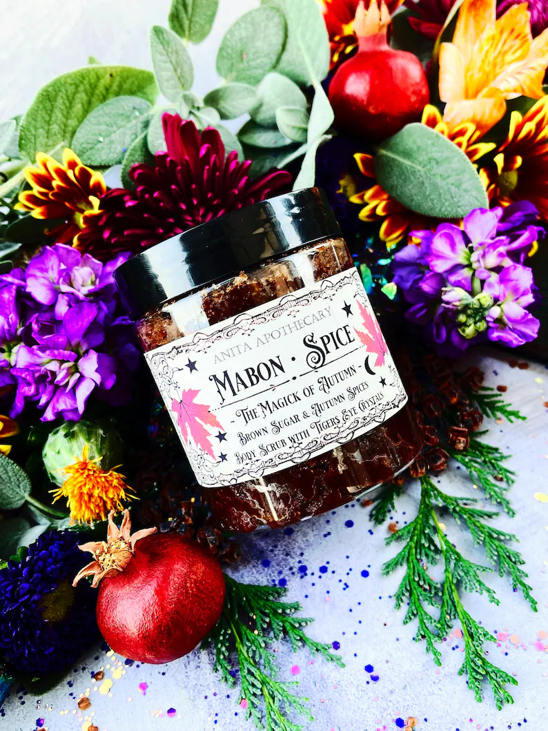 Mabon Spice Brown Sugar Scrub~ Mabon, Mabon Offering, Pumpkin Spice, Witch beauty, witchcraft oil, Anita apothecary, Pumpkin Scrub