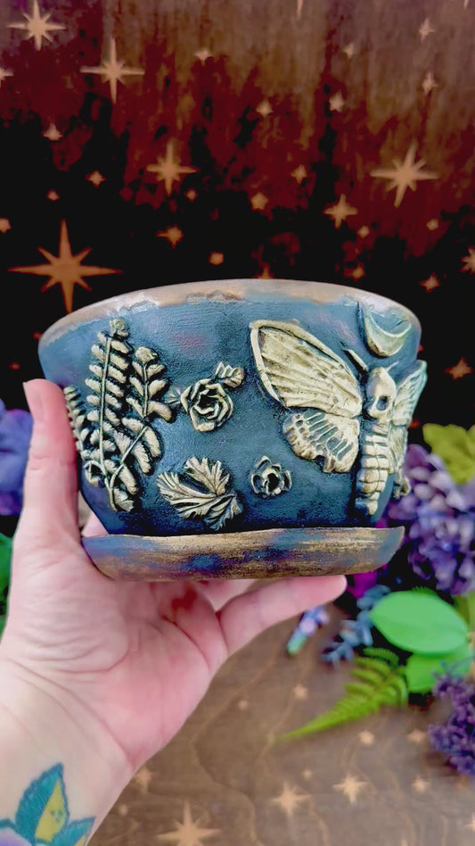 Folk Witch Ceramic Planter