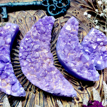 Amethyst Moon Soap Set- Shea Butter Natural Soap Ritual Oil Witchcraft Magick Rose soap Wicca Witch Oil Anita Apothecary Shop