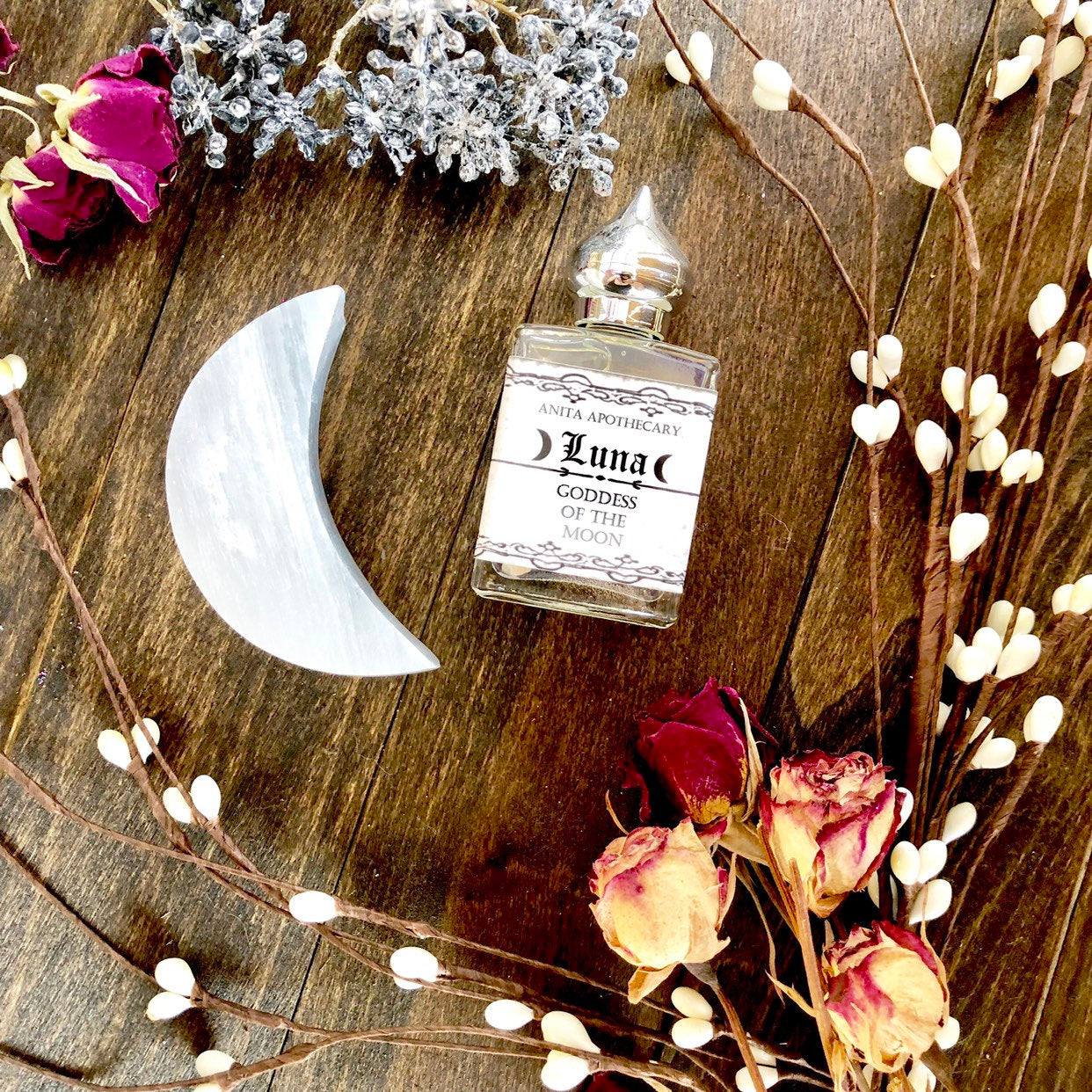 Luna Goddess of the Moon Ritual Oil- Wiches oil, ritual oil, Luna oil, Moon Goddess Luna Selene, Anita Apothecary