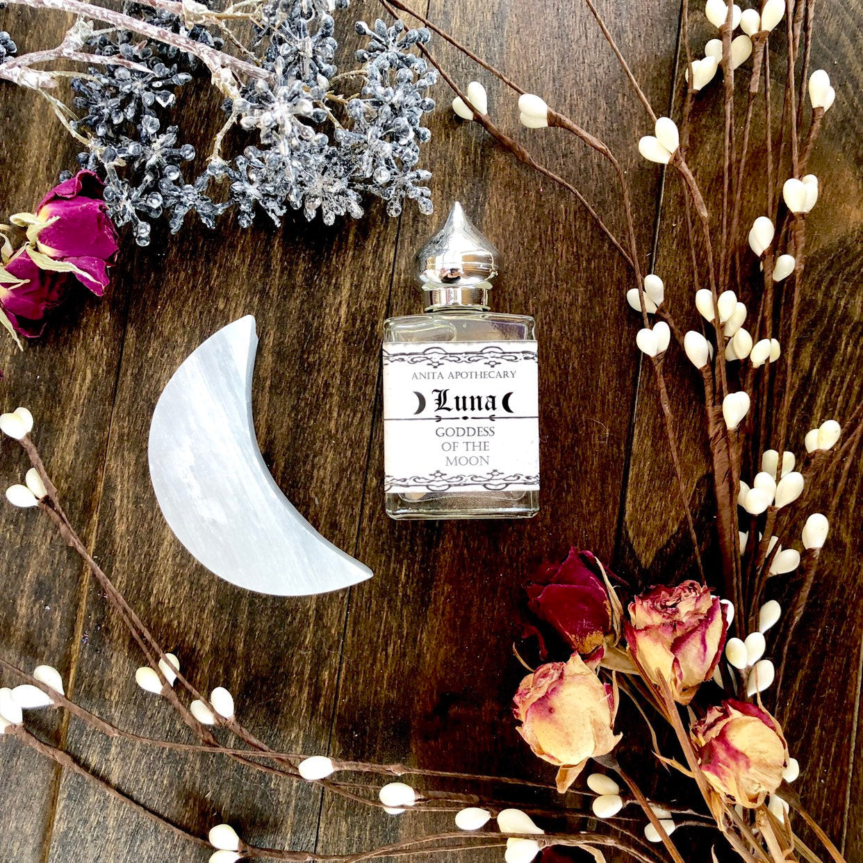 Luna Goddess of the Moon Ritual Oil- Wiches oil, ritual oil, Luna oil, Moon Goddess Luna Selene, Anita Apothecary