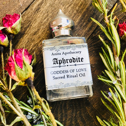 Aphrodite Oil~Sacred Goddess Ritual Oil~Rose Absolute, Ylang Ylang, witchcraft, greek goddess, Pagan goddess, greek mythology, witch oil