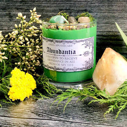 Abundantia Ritual Candle~ Anita Apothecary, Manifesting Candle, Abundance, Witches oil, witchcraft oil, witches spell oil, Prosperity candle