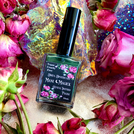 Swamp Witch ~ Mani Magick by Anita Apothecary, Crystal nail polish, nail paint, holographic nail polish, color shift nail polish, nail art