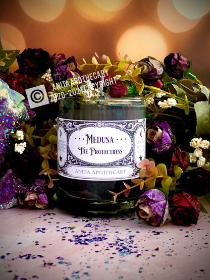 Medusa ~ The Protectress by Anita Apothecary, Gorgon Candle, Serpent candle, Greek Mythology candle, Goddess Athena, witches candle