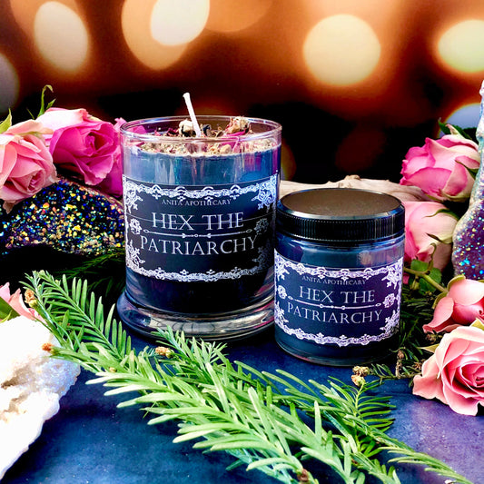 Hex the Patriarchy Candle ~ Activism, Womens Rights, Hex, Witchcraft, Witchcraft candle, spell candle, Anita Apothecary