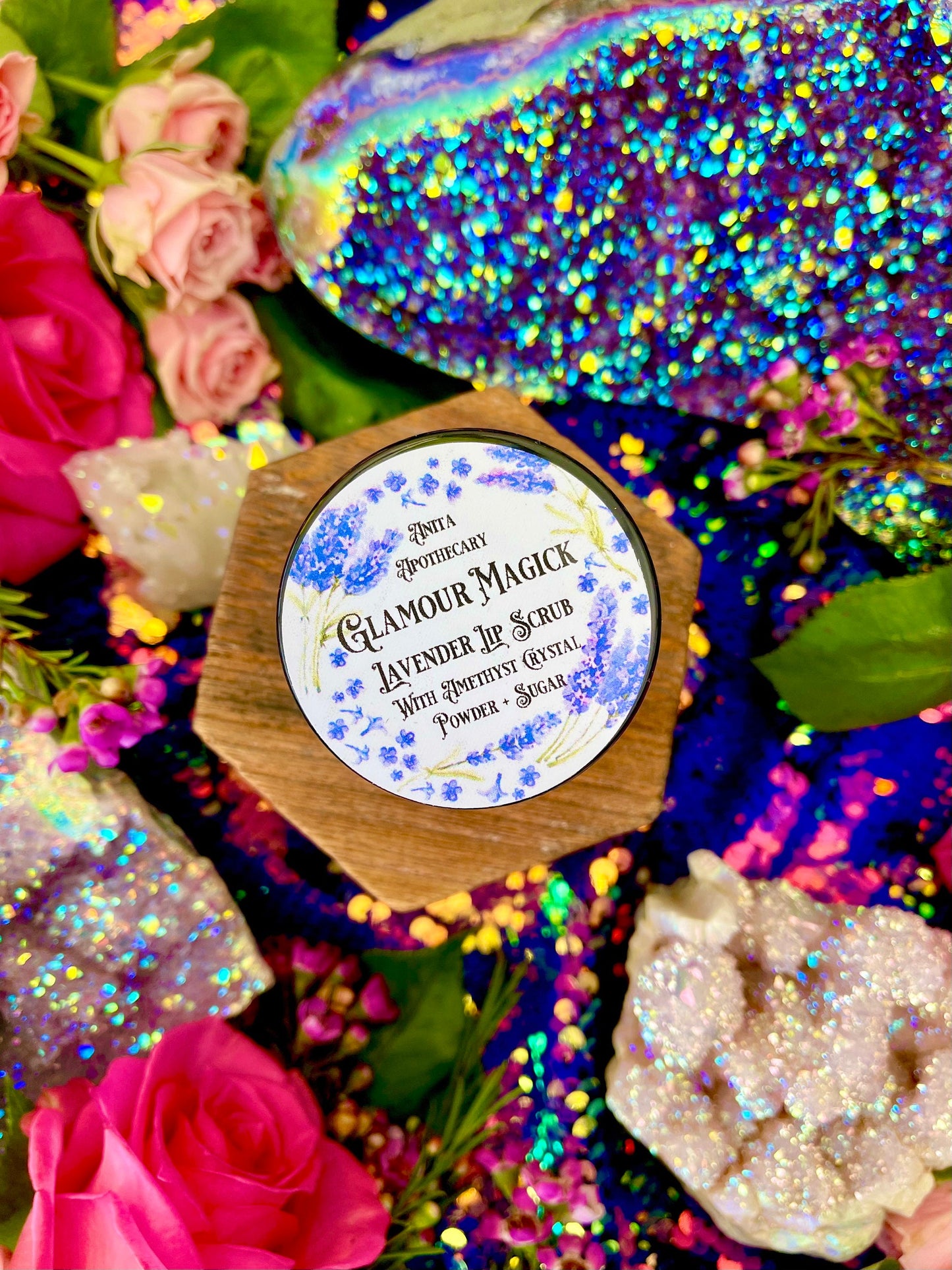 Glamour Magick Lavender Lip Scrub ~ Witch beauty, witchcraft oil, lip scrub, Empath Oil, Anita Apothecary