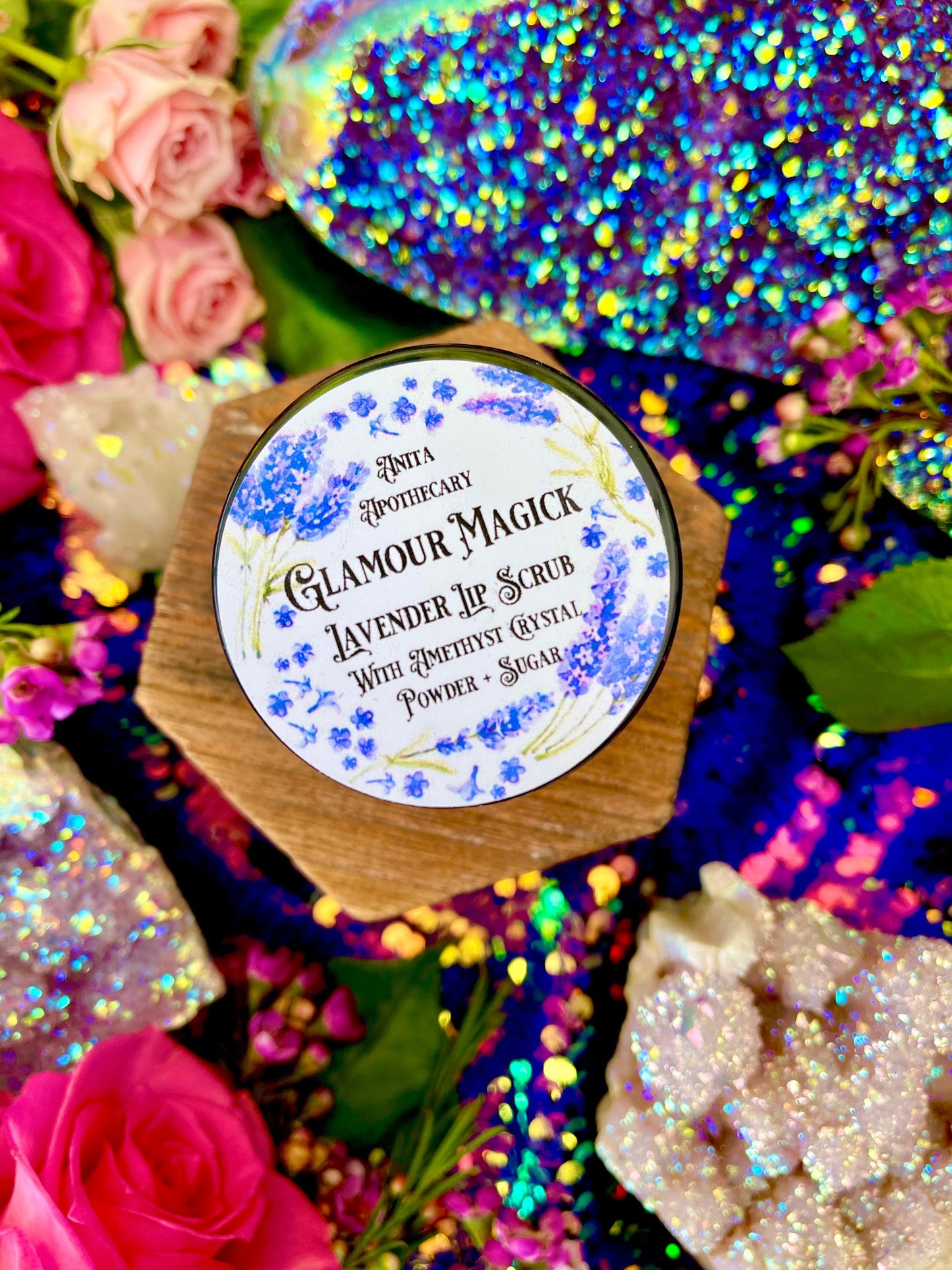 Glamour Magick Lavender Lip Scrub ~ Witch beauty, witchcraft oil, lip scrub, Empath Oil, Anita Apothecary