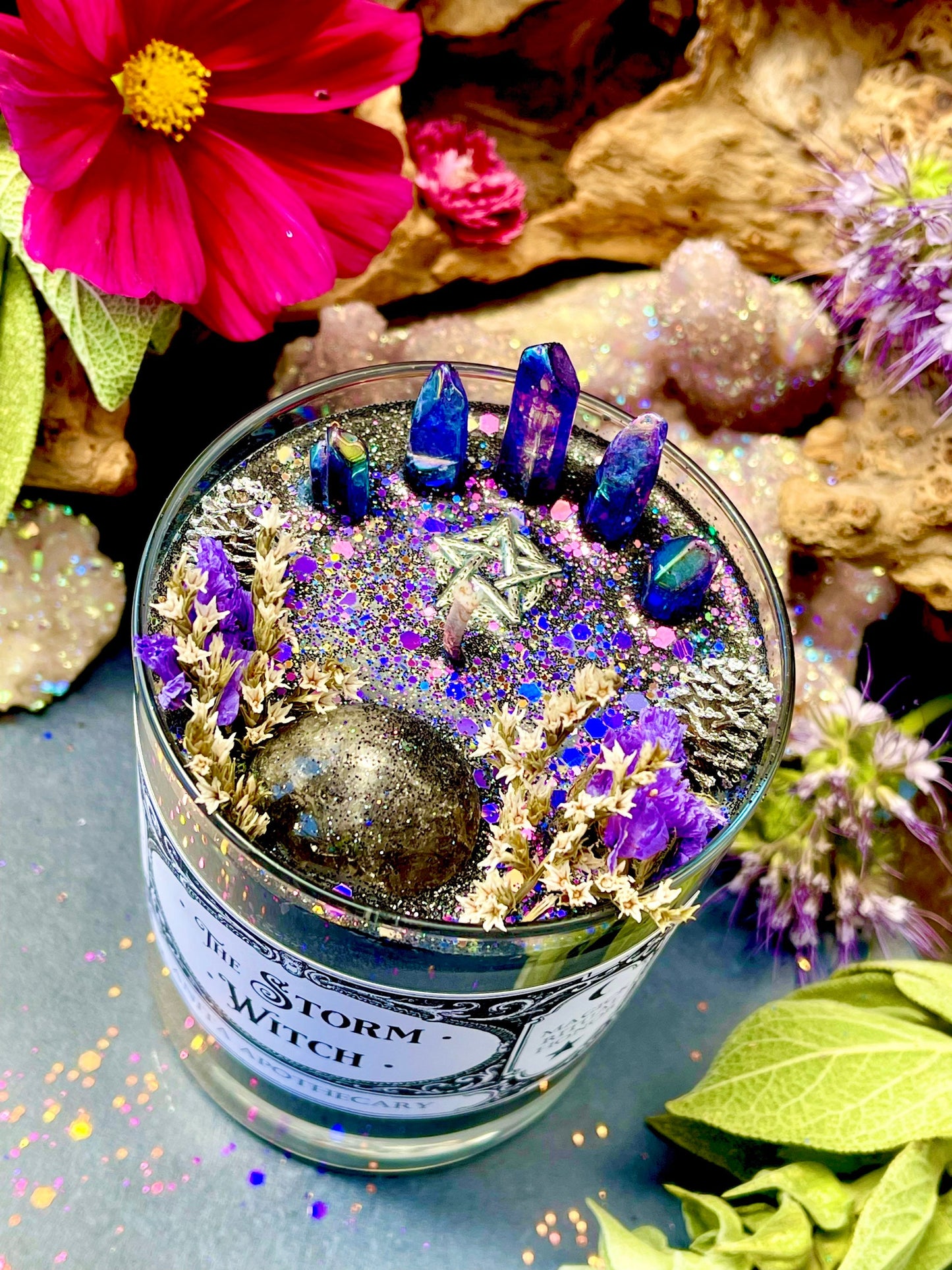 The Storm Witch Candle ~ Anita Apothecary Ritual Candle, ritual candle, spell candle, Witches Spell Candle, Spell candle, Sabbat candle