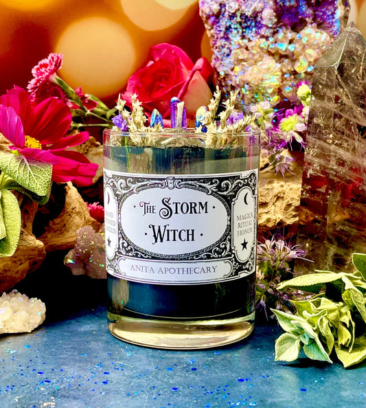 The Storm Witch Candle ~ Anita Apothecary Ritual Candle, ritual candle, spell candle, Witches Spell Candle, Spell candle, Sabbat candle