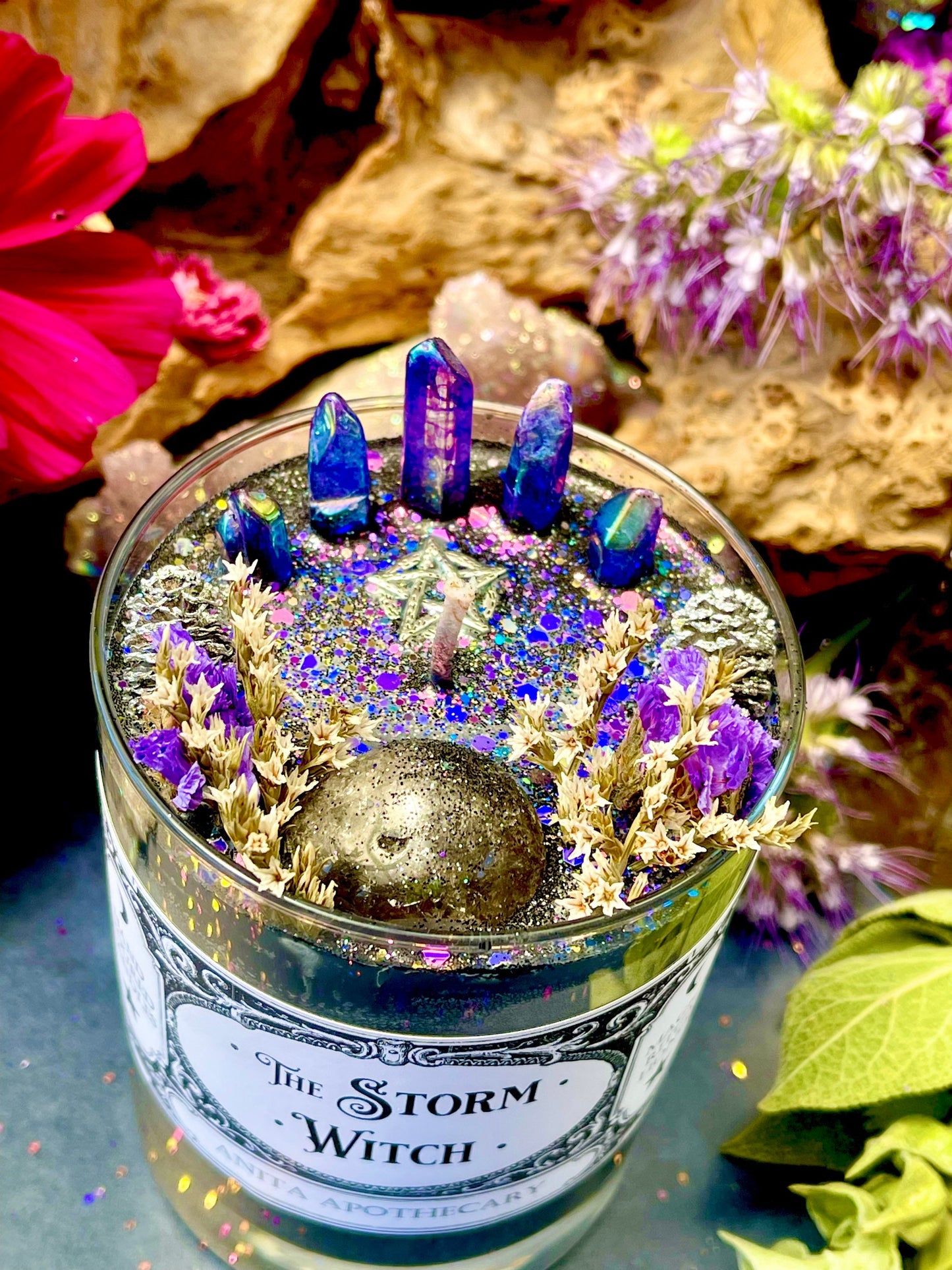 The Storm Witch Candle ~ Anita Apothecary Ritual Candle, ritual candle, spell candle, Witches Spell Candle, Spell candle, Sabbat candle