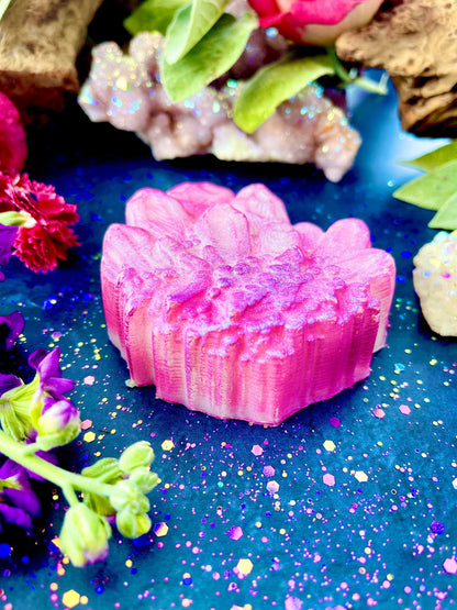 Aura Crystal Soap - Shea Butter Natural Soap Ritual Oil Witchcraft Magick Rose soap Wicca Witch Oil Anita Apothecary Shop