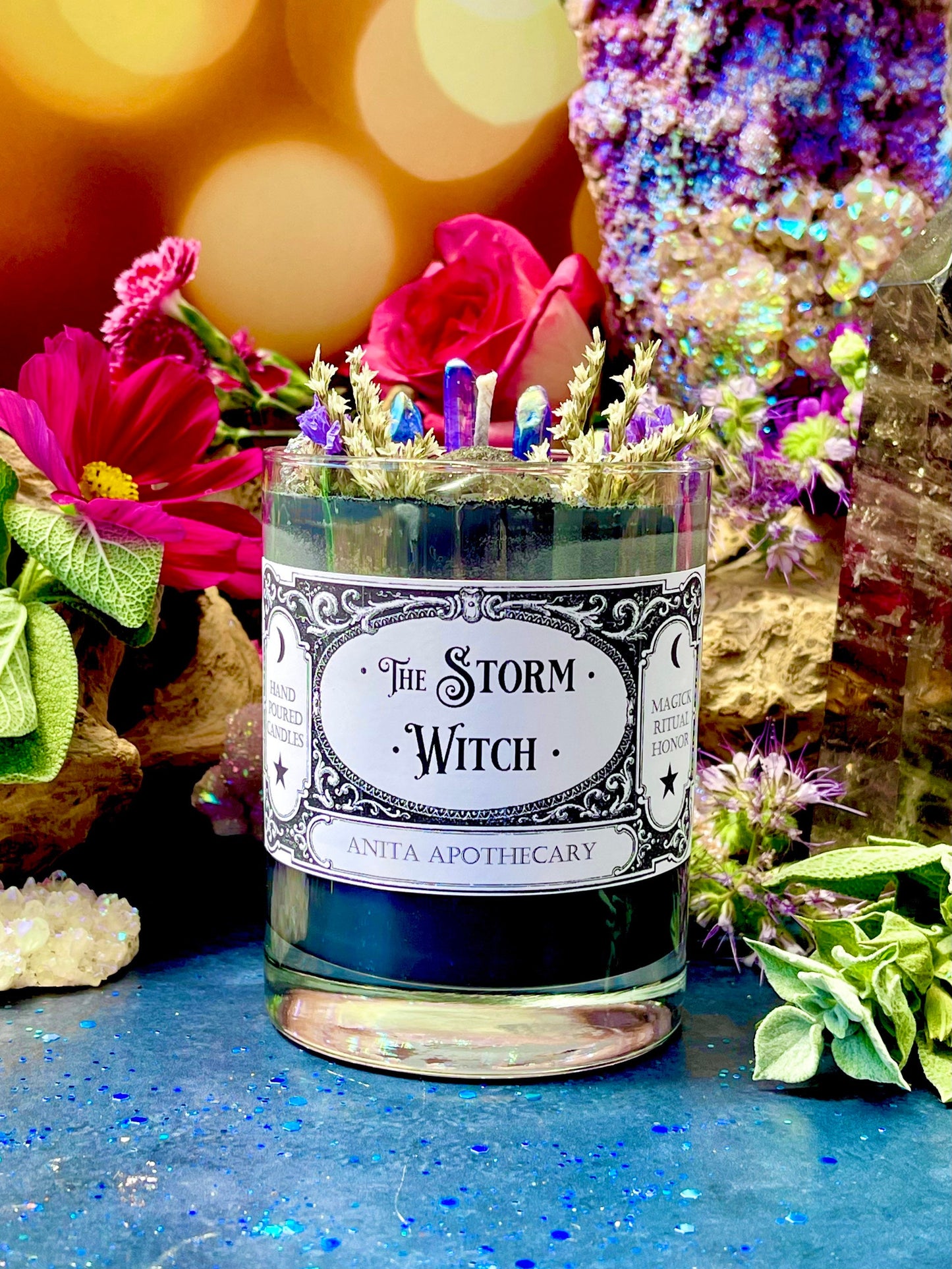 The Storm Witch Candle ~ Anita Apothecary Ritual Candle, ritual candle, spell candle, Witches Spell Candle, Spell candle, Sabbat candle