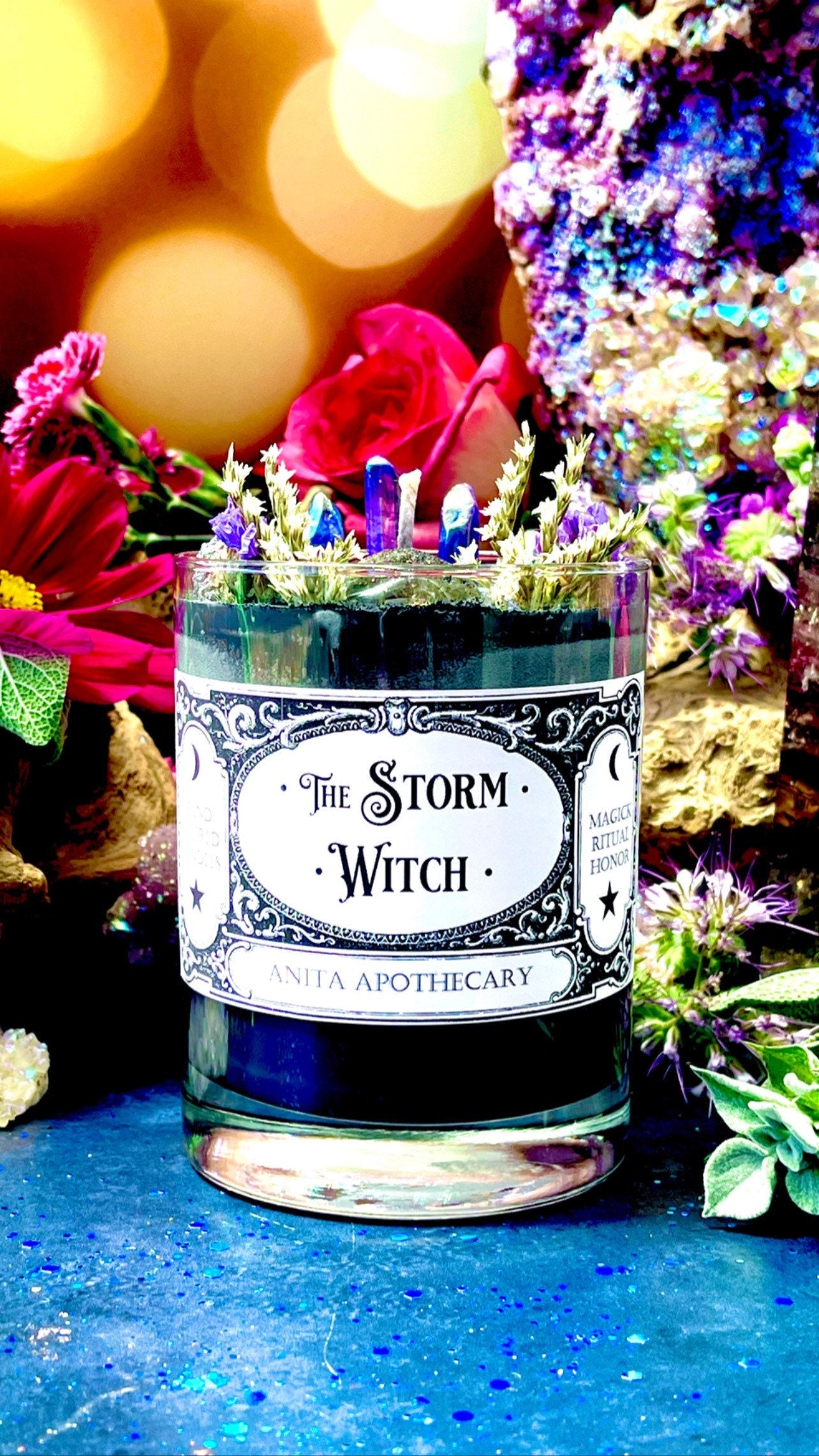 The Storm Witch Candle ~ Anita Apothecary Ritual Candle, ritual candle, spell candle, Witches Spell Candle, Spell candle, Sabbat candle