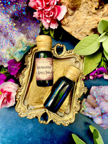 Abundantia Spell Ink ~ Anita Apothecary, Manifesting Oil, Abundance Magick, Abundance oil, spell ink, grimoire ink, pen ink, writing ink