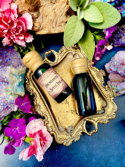 Abundantia Spell Ink ~ Anita Apothecary, Manifesting Oil, Abundance Magick, Abundance oil, spell ink, grimoire ink, pen ink, writing ink