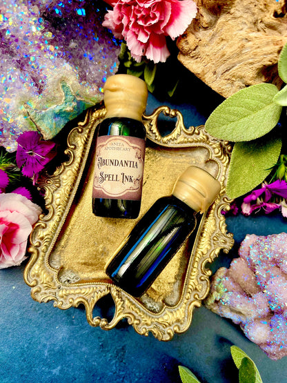 Abundantia Spell Ink ~ Anita Apothecary, Manifesting Oil, Abundance Magick, Abundance oil, spell ink, grimoire ink, pen ink, writing ink