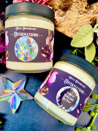 Affirmation Mystery Scratch Candle~ Anita Apothecary, Inspirational candle, Self Love Candle, Good Vibes Only, Self Improvement Candle