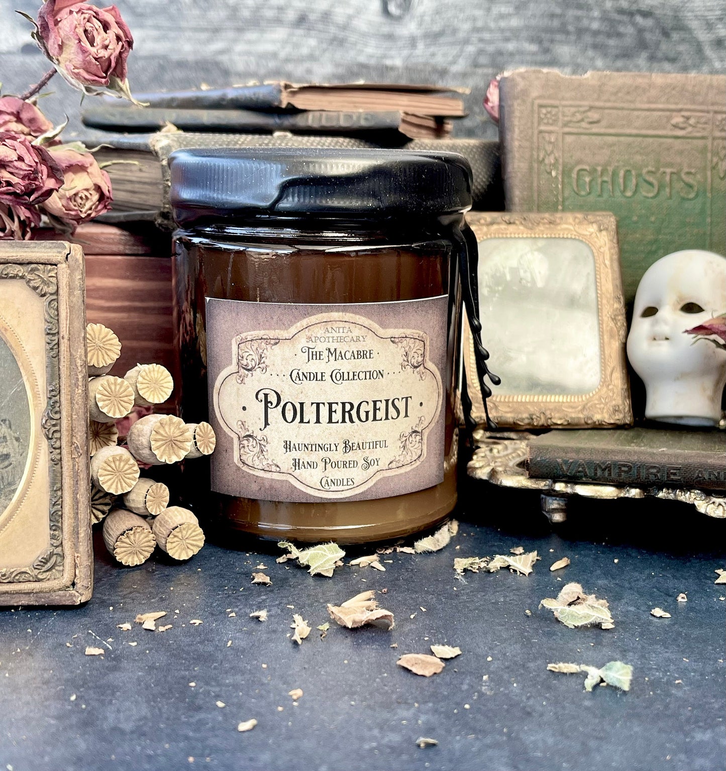 Poltergeist ~ Victorian Candle - Anita Apothecary Candles, Macabre Candles, Witch Candles, Haunted Decor, Victorian Aesthetic