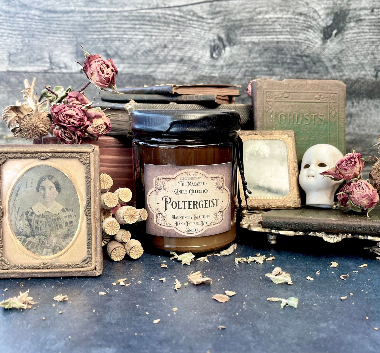 Poltergeist ~ Victorian Candle - Anita Apothecary Candles, Macabre Candles, Witch Candles, Haunted Decor, Victorian Aesthetic