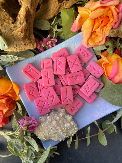 Rose Rune Magick Melts ~ Anita Apothecary, Witch Wax Melts, Soy Wax Melts, Rune Wax Melts, Snap Bar Melts