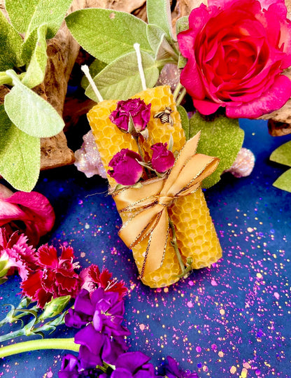 Mellona Beeswax Candles ~ Anita Apothecary, Beeswax Spell Candles, Chime candles, Beeswax Taper Candles, Beekeeper gift