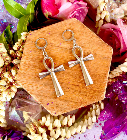 Ankh ~ Eternal Life Earrings ~ Anita Apothecary, Egyptian jewelry, Pagan jewelry, Hieroglyphic Earrings Jewelry, Ankh Symbol Jewelry