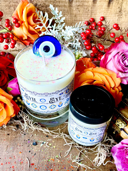 Evil Eye Protection Candle ~ Anita Apothecary, Nazar Eye, Evil Eye Protection, Evil Eye Candle, Evil Eye Decor, Witches Protection Candle