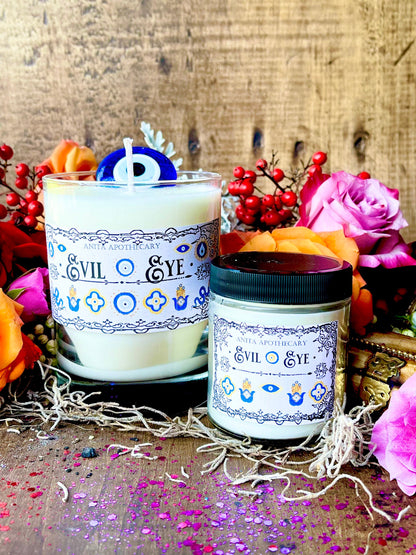 Evil Eye Protection Candle ~ Anita Apothecary, Nazar Eye, Evil Eye Protection, Evil Eye Candle, Evil Eye Decor, Witches Protection Candle