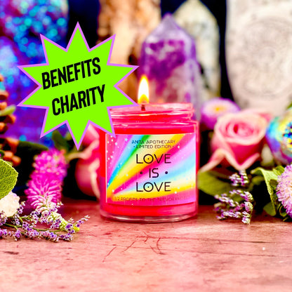 Love is Love Pride Candle ~ LGBTQIA+ Candle, Pride Candle, Pride Rainbow candle, LGBTQ candle, Anita Apothecary