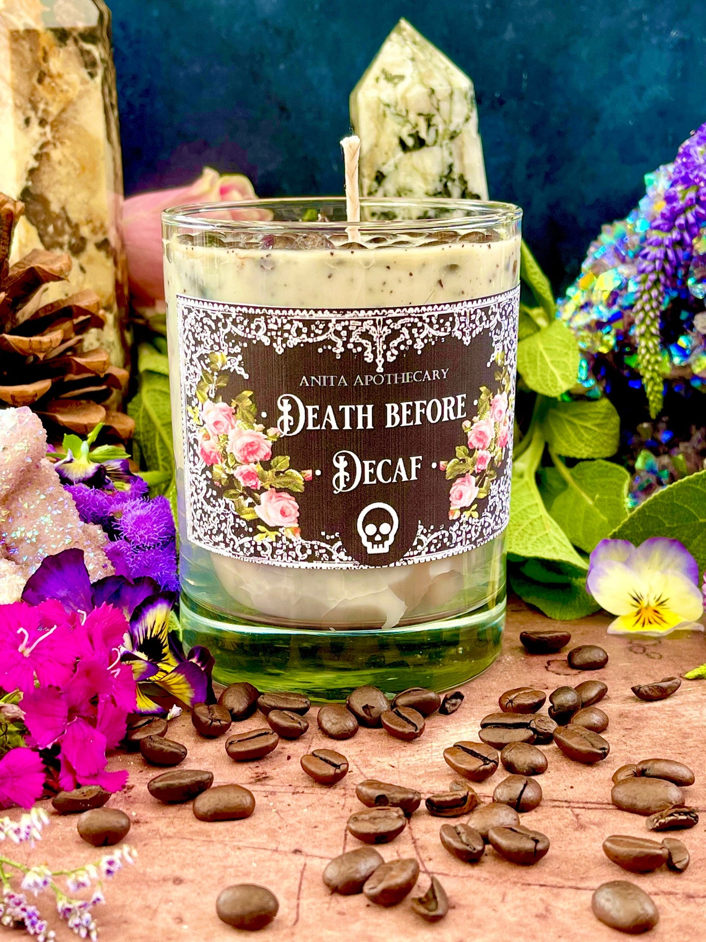 Death before Decaf Coffee Candle ~ Anita Apothecary, Coffee candle, Espresso candle, Barista gift, coffee lover gifts, Coffee Addict, Coffee