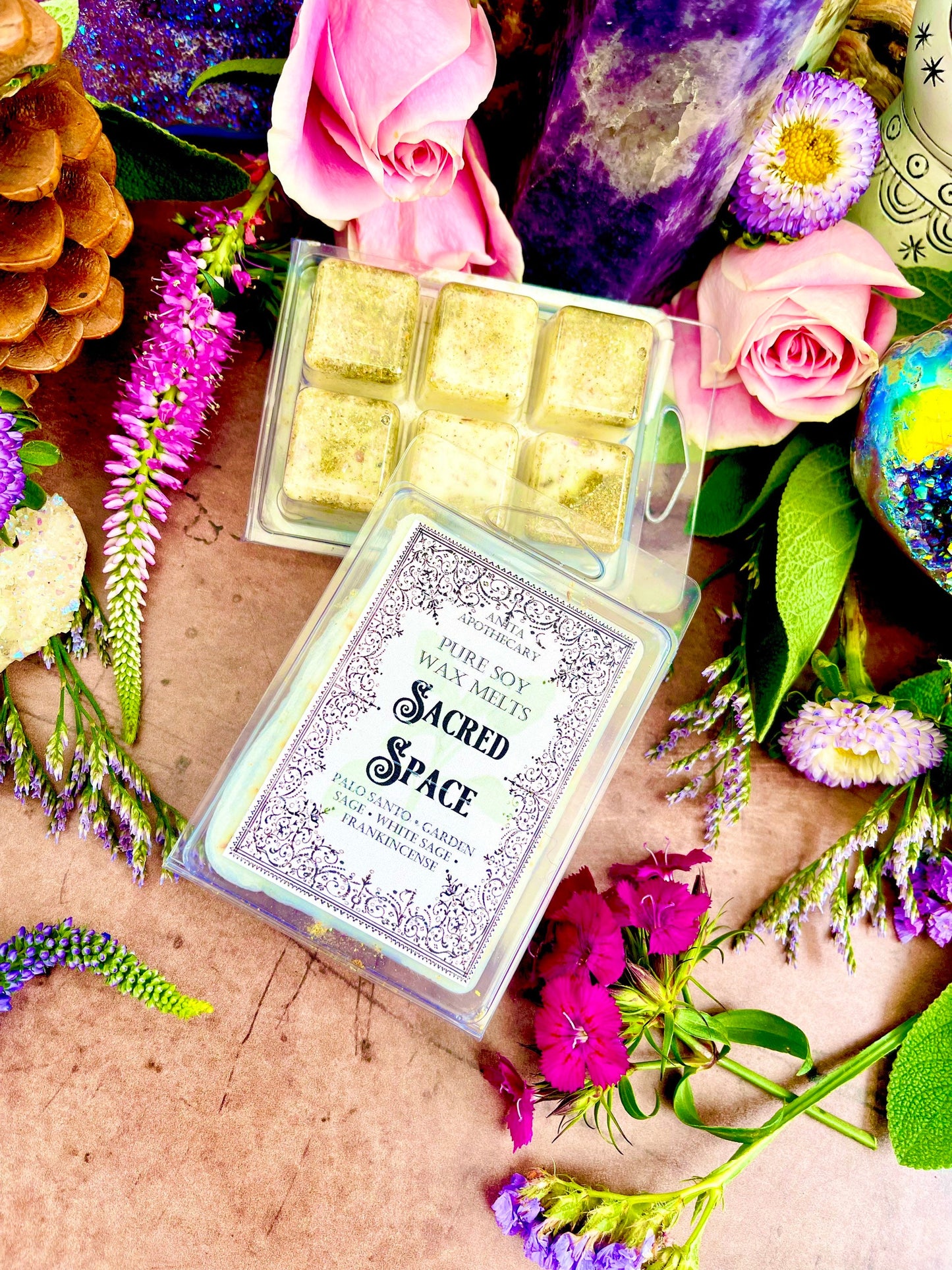 Sacred Space Magick Melts ~ Anita Apothecary, Witchy Wax Melts, Wax Melts, Snap Bar Wax, Cleansing Wax Melts