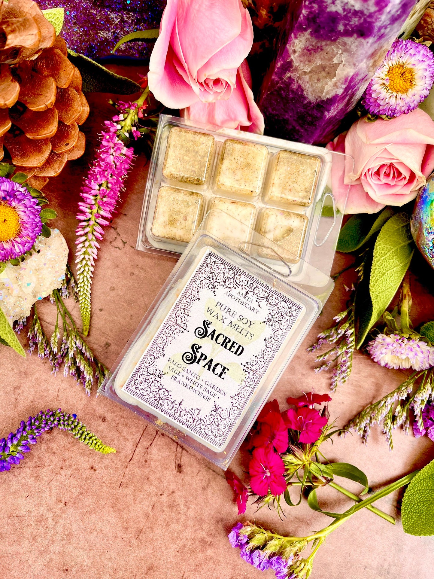 Sacred Space Magick Melts ~ Anita Apothecary, Witchy Wax Melts, Wax Melts, Snap Bar Wax, Cleansing Wax Melts