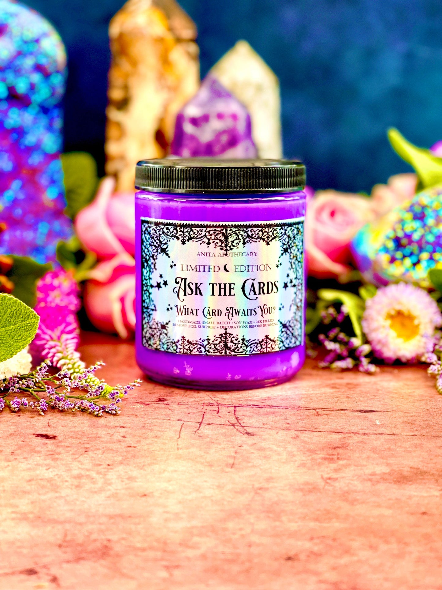 MYSTERY CHARM Ask the Cards ~ Tarot Reader Candle, Anita Apothecary, witch candle, spell candle, witchcraft candle, tarot deck