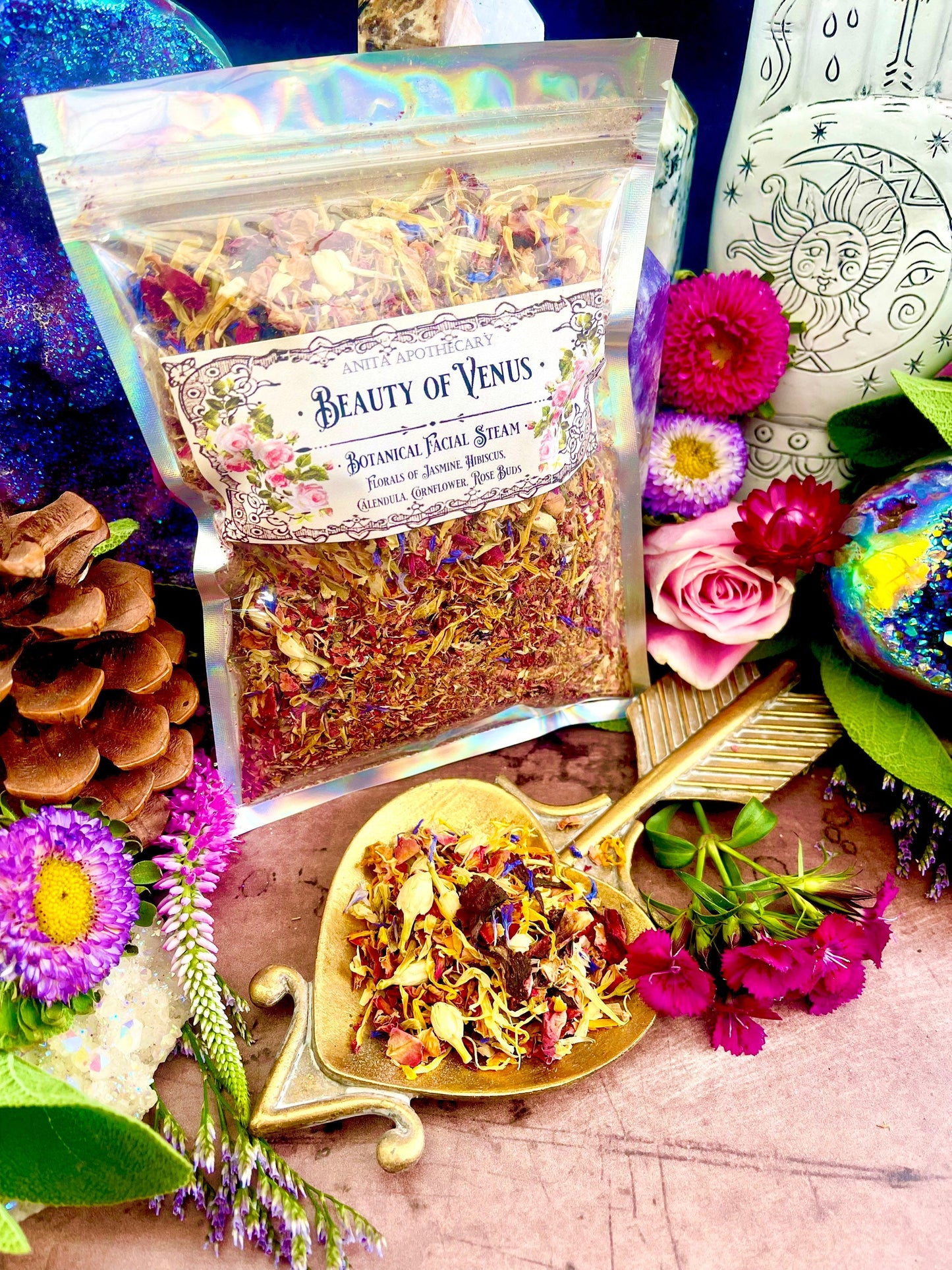 Beauty of Venus Botanical Beauty Facial Steam ~ Anita Apothecary, Facial Steam, Herbal Steam, Facial, Skin Care, Witch Beauty