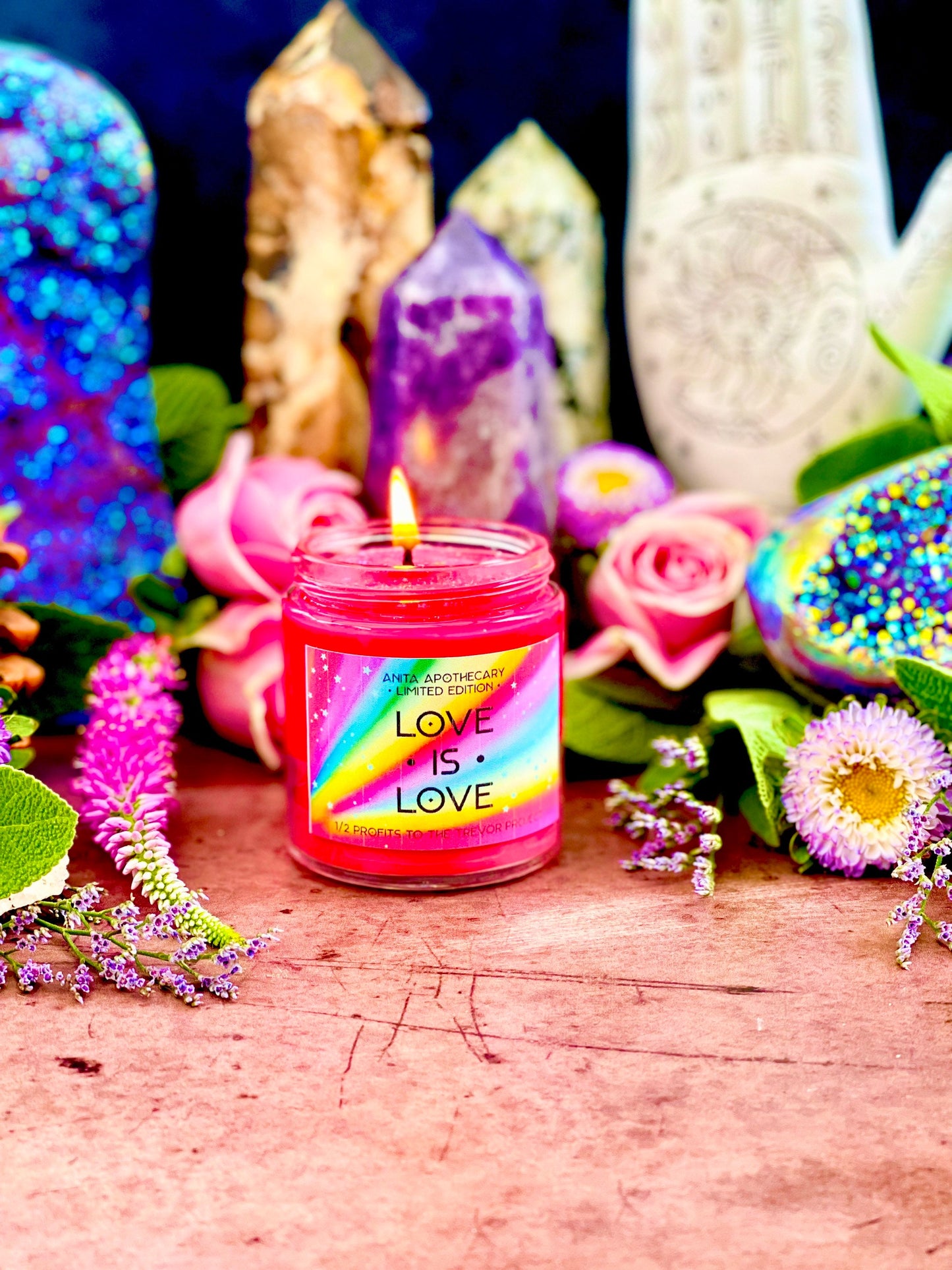 Love is Love Pride Candle ~ LGBTQIA+ Candle, Pride Candle, Pride Rainbow candle, LGBTQ candle, Anita Apothecary