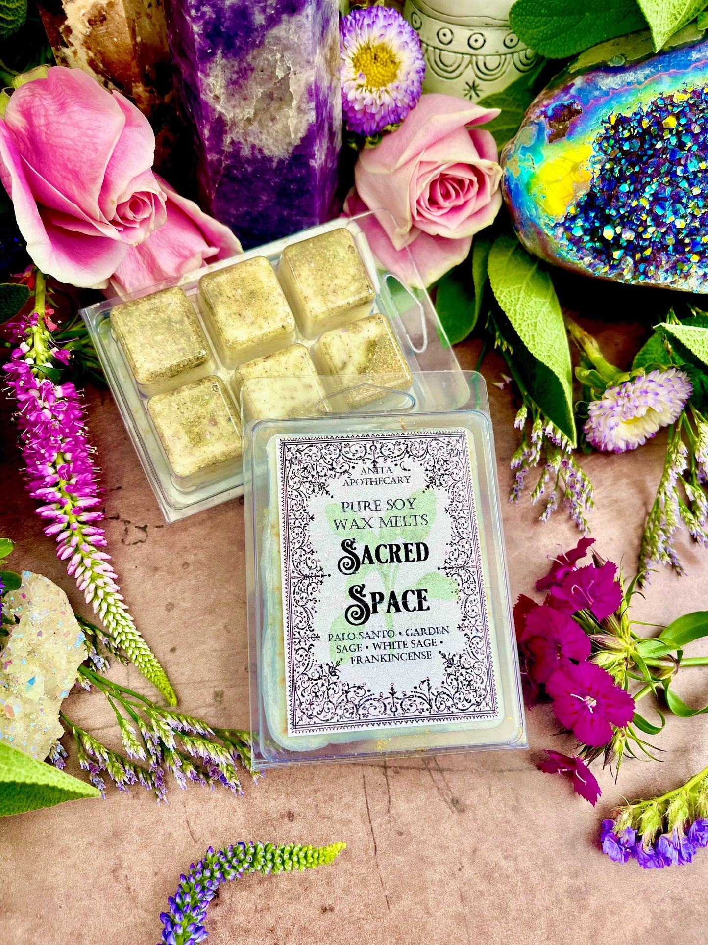 Sacred Space Magick Melts ~ Anita Apothecary, Witchy Wax Melts, Wax Melts, Snap Bar Wax, Cleansing Wax Melts